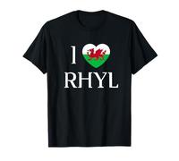 I Love RHYL Bandera de Gales Corazón Dragón Galés Camiseta
