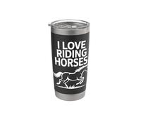 I Love Riding Horse Equestrian Joy Vaso térmico de acero inoxidable de doble pared
