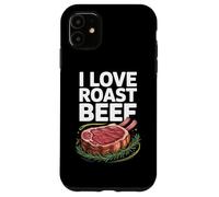 I Love Roast Beef Rib Roast Carnívoro BBQ Humor Carcasa para iPhone 11