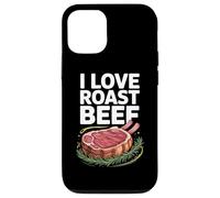 I Love Roast Beef Rib Roast Carnívoro BBQ Humor Carcasa para iPhone 12/12 Pro