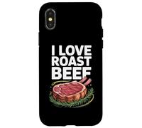 I Love Roast Beef Rib Roast Carnívoro BBQ Humor Carcasa para iPhone X/XS