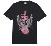 I Love Rock and Roll - Alas de ángel para Guitarra, Color Rosa Comfort Colors Adult Heavyweight T-Shirt