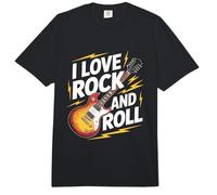 I Love Rock and Roll Guitarra Eléctrica Comfort Colors Adult Heavyweight T-Shirt