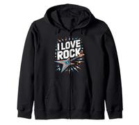 I Love Rock Guitarra Eléctrica Música Vibes Sudadera con Capucha