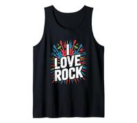 I Love Rock Music Guitarras Micrófonos Camiseta sin Mangas