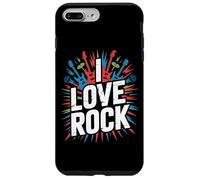 I Love Rock Music Guitarras Micrófonos Carcasa para iPhone 7 Plus/8 Plus