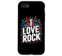 I Love Rock Music Guitarras Micrófonos Carcasa para iPhone SE (2020) / 7/8
