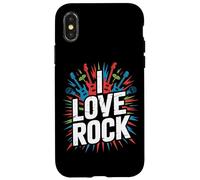 I Love Rock Music Guitarras Micrófonos Carcasa para iPhone X/XS