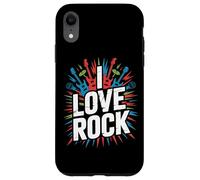 I Love Rock Music Guitarras Micrófonos Carcasa para iPhone XR