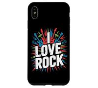 I Love Rock Music Guitarras Micrófonos Carcasa para iPhone XS MAX
