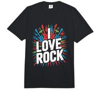 I Love Rock Music Guitarras Micrófonos Comfort Colors Adult Heavyweight T-Shirt