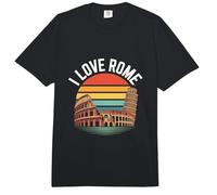 I Love Roma Coliseo Torre Inclinada Comfort Colors Adult Heavyweight T-Shirt