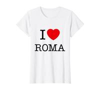 I Love Roma Graphic Tees - Novelty T-Shirts & Cool Designs Camiseta gráfica económica, Mujer, Blanco, L