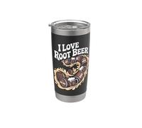 I Love Root Beer Barriles Swirl Vaso térmico de acero inoxidable de doble pared