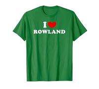 I Love Rowland, Amo Rowland Camiseta, Hombre, Verde Kelly, M