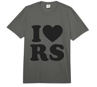 I Love RS Mercancía para Fans Gran Corazón Iniciales R.S. Comfort Colors Adult Heavyweight T-Shirt