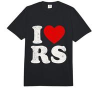 I Love RS Mercancía para Fans Gran Corazón Iniciales R.S. Comfort Colors Adult Heavyweight T-Shirt