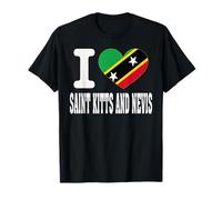 I Love Saint Kitts and Nevis Corazón Souvenir Lovers Travel Camiseta