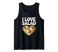 I Love Salad Corazón Pepinos Tomates Camiseta sin Mangas