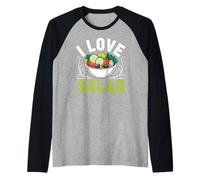I Love Salad Veggies Veganism World Vegan Day Camiseta Manga Raglan