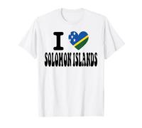 I Love Salomón Islands - Bandera de corazón, Recuerdo Retro de Viaje Camiseta