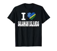 I Love Salomón Islands - Bandera de corazón, Recuerdo Retro de Viaje Camiseta