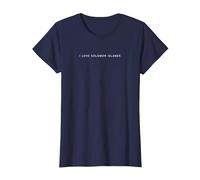 I Love Salomon Islands - Recuerdo Minimalista de Vacaciones de Viaje Camiseta, Mujer, Azul Marino, XS