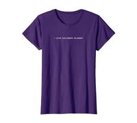 I Love Salomon Islands - Recuerdo Minimalista de Vacaciones de Viaje Camiseta, Mujer, Morado, XS