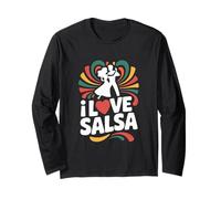 I Love Salsa Dance Pasión Ritmos energéticos Movimientos Manga Larga