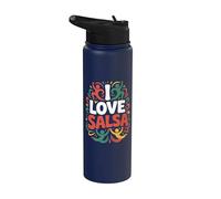 I Love Salsa Vibrante Dance Moves Diseño Stainless Steel Insulated Water Bottle