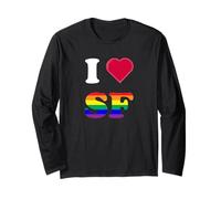 I Love San Francisco - Gay Lesbianas Rainbow Gay Pride Month Manga Larga