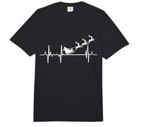I Love Santa Claus Heartbeat Christmas Comfort Colors Adult Heavyweight T-Shirt