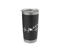 I Love Santa Claus Heartbeat Christmas Vaso térmico de acero inoxidable de doble pared