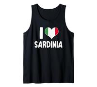 I Love Sardinia Italia Bandera Corazón Orgullo sardo Camiseta sin Mangas