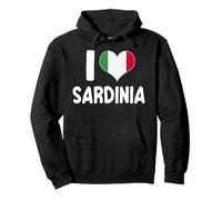 I Love Sardinia Italia Bandera Corazón Orgullo sardo Sudadera con Capucha