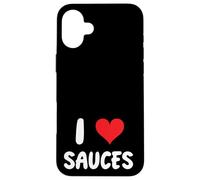 I Love Sauces - Salsas para Salsa para Barbacoa, aderezo Ranchero, Cocinero Carcasa para iPhone 16 Plus