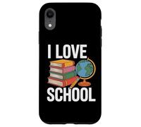 I Love School Books Globe Pencil Vida estudiantil Carcasa para iPhone XR