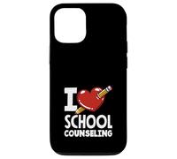 I Love School Counseling Corazón Lápiz Diseño Carcasa para iPhone 12/12 Pro