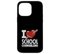 I Love School Counseling Corazón Lápiz Diseño Carcasa para iPhone 14 Pro MAX