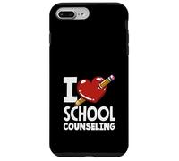 I Love School Counseling Corazón Lápiz Diseño Carcasa para iPhone 7 Plus/8 Plus