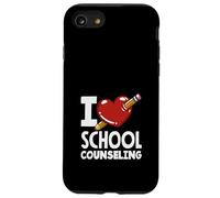 I Love School Counseling Corazón Lápiz Diseño Carcasa para iPhone SE (2020) / 7/8