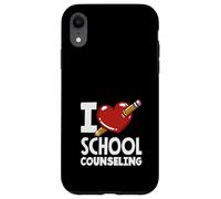 I Love School Counseling Corazón Lápiz Diseño Carcasa para iPhone XR