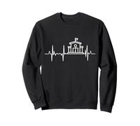 I Love School Heart Line Teacher Heartbeat Sudadera