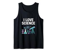 I Love Science ADN Química Telescopio Arte Camiseta sin Mangas