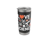 I Love Science Química de moléculas de ADN Vaso térmico de acero inoxidable de doble pared