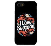 I Love Seafood Bold Langosta Almejas Diseño Carcasa para iPhone SE (2020) / 7 / 8