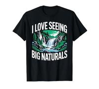 I Love Seeing Big Naturals Naturaleza Bosque al Aire Libre Camiseta gráfica económica, Hombre, Negro, M