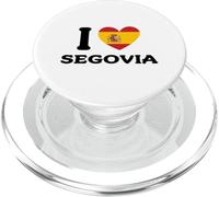 I Love Segovia España Corazón Bandera España PopSockets PopGrip para MagSafe