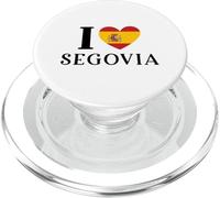 I Love Segovia España Corazón Bandera España PopSockets PopGrip para MagSafe