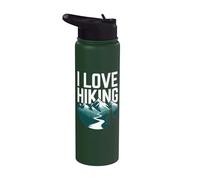 I Love Senderismo Montaña Aventura Stainless Steel Insulated Water Bottle